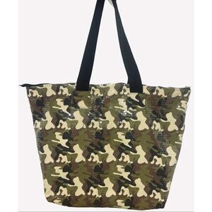Sequin Camouflage Large Tote